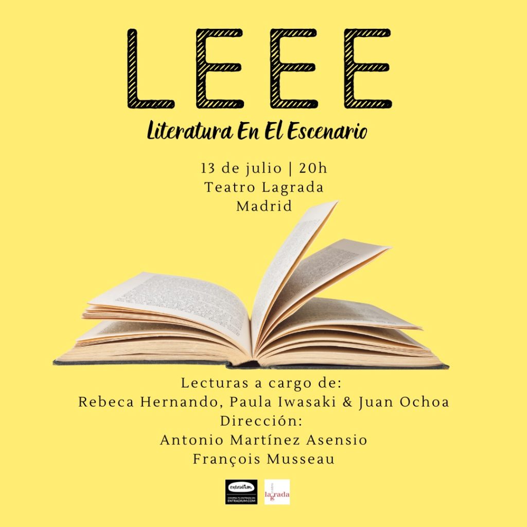 culturapress.es Estreno de “LEEE” Literatura En El Escenario, el 13 de julio en el Teatro Lagrada de Madrid Post.-Lee-literatura-en-el-Escenario-1024x1024